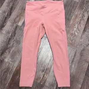 Fabletics Pink Leggings with Cross Wait Band